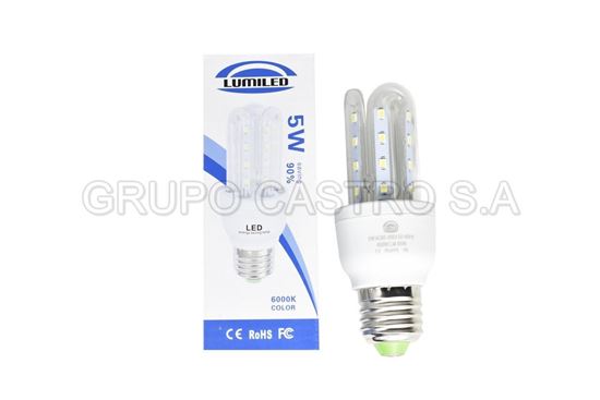 Foto de BOMBILLO 3U LED 5W AC86-265V 50-60HZ LUMILED LM-B5W 