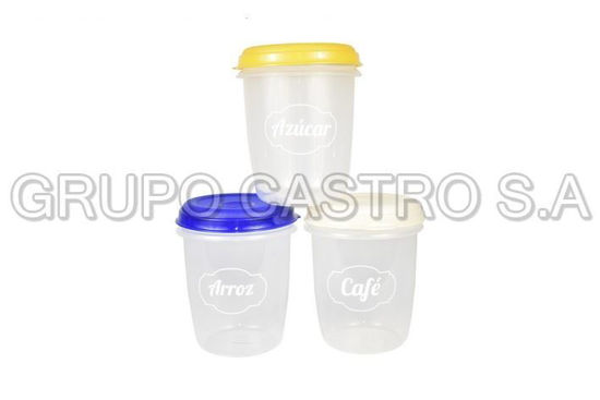 Foto de HERMETICO CILINDRICO PEQUEÑO AZUCAR (1.2LTR)  36672 12X12X15 CM TACOPLAST PLASTICO