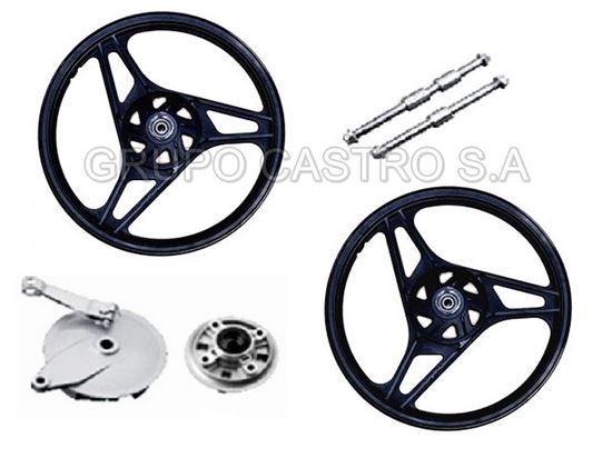 Foto de Juego RIM ARO MOTO YBR125-RIM  (1.6X18"/1.85X18")NEGRO