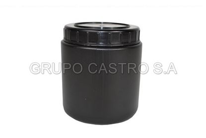 Foto de ENVASE 1/8 GLN (0.56LTR) NEGRO C/TAPA SALVAPLASTIC 10alt x 9an CMS 7164230600