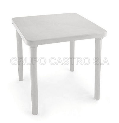 Foto de Mesa Cuadrada Blanca 1MESACS NEOPLAST 79.5 x 74alto cms (1)