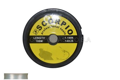 Foto de Hilo nylon p/pescar 1.1mm 100m scft-11 140lb scorpio 