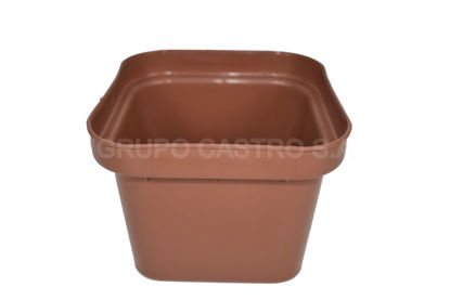 Foto de MACETA CUADRADA TERRACOTA SALVAPLASTIC 13alt x 16anCMS 8001037400