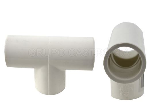 Foto de Tee PVC 1/2" lisa GET42-02 (500)  