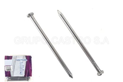 Foto de Clavo c/cabeza 4"x8mm bolsa kilo CASTRO MQ-T0408