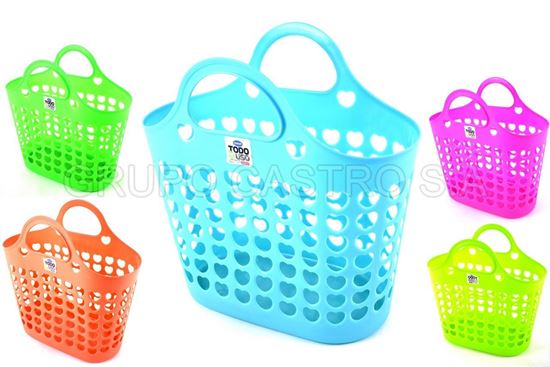 Foto de BOLSA COMPRAS CESTA FLEXIBLE CALADA 08277 TACOPLAST PLASTICO 