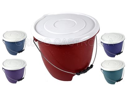 Foto de Balde 10 ltr 08115 tacoplast c/pico c/agarad metalica plastico