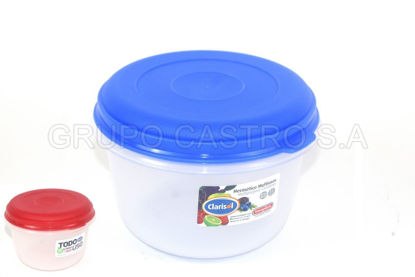 Foto de HERMETICO OVALADO MEDIANO (1LTR)  C/TARANDANO 16X16X11 CM 30698 TACOPLAST PLASTICO