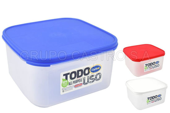 Foto de HERMETICO CUADRADO PEQ#1 (2.6LTR) 30868 ARANDANO 21X21X11 CMTACOPLAST PLASTICO