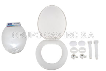 Foto de ASIENTO INODORO PLASTICO BLANCO AZ041/LHC-2501W LOTUS(10)