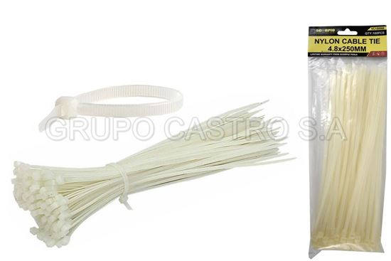 Foto de Set 100  Zuncho BLANCO Plast.10" (250x4.8mm) DIESEL TOOLS DT150066