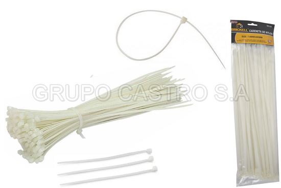 Foto de Set 50 Zuncho Blanco 16" (7.6mmx400mm) sb-500 brickell 50 uds