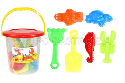 Foto de BALDECITO PLAYERO C/ACCES 6PCS 3 LTR 02091 TACOPLAST PLASTICO