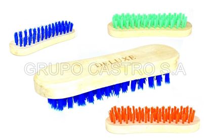 Foto de Cepillo Lavar Ovalado BR-008/3-71fibras plasticas duras deluxe 16X4.5cms