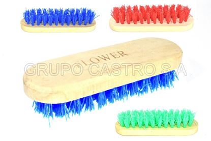 Foto de CEPILLO LAVAR OVALADO FLOWER BR-44#44 FIBRA DURA 16X6CMS