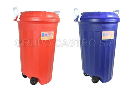 Foto de *SIN TAPA* Basurero 120ltrs c/2 rueda flexi-tuf prince 2012