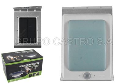 Foto de LAMPARA SOLAR FX66 FOX C/SENSOR PARED BAT 3.7V 800A 16 LED 13.5 largx9.3anc cms