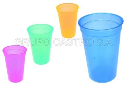 Foto de VASO 10 ONZ SIN TAPA  03209 TACOPLAST PLASTICO COLORES