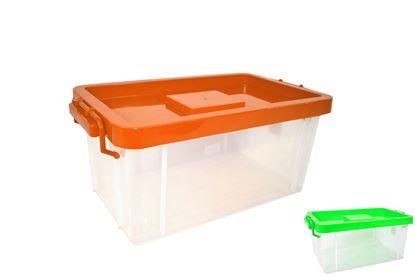 Foto de Caja multiusos #2 mediana 08253  tacoplast plastico 15CM ALTO / 20CM ANCHO / 32CM LARGO 6.5 LITRS  