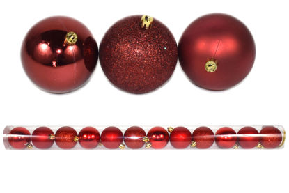 Foto de SET 12 ESFERAS NAVIDEÑAS 5 CMS ROJAS 2770-23971R