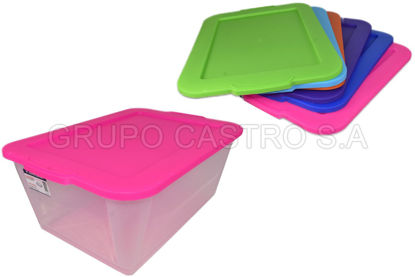 Foto de Caja transparente 18.4ltrs 211 spartaplast 32x45x19cms