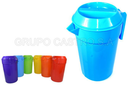 Foto de Pichel plastico 4ltrs 0448 c/tapa spartaplast 25.5x16.5cms (48)