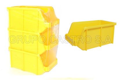 Foto de ORGANIZATODO APILABLE AMARILLA 14,5X8.5X7" SURTEK 125203