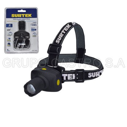 Foto de Foco Linterna 1 LED cabeza minera 136037 60LM 3W 3 baterias AAA