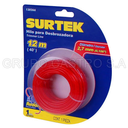 Foto de NYLON CESPED DESBROZADORA REDONDO130266 2.7MM 12 MTRS SURTEK