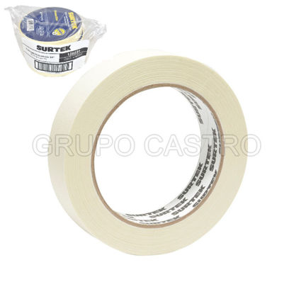 Foto de Cinta masking tape 3/4" x 50mts 138031 surtek(15 - 65 °C) hule resina