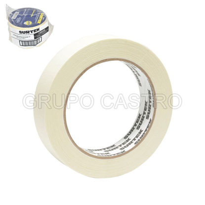Foto de Cinta masking tape 1" x 50mts 138032 surtek(15 - 65 °C) hule resina