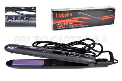 Foto de Alisadora Digital Ceramica lizbella profesional 25 watts LB-1051  titanium