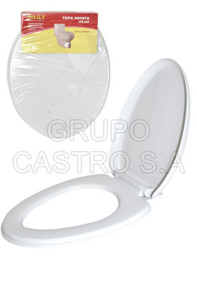 Foto de ASIENTO INODORO PLASTICO HG-1523-B/AB-0447 BLANCO DAILY(10)