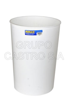 Foto de *SIN TAPA*Basurero Redondo 25ltrs tapa vaiven blanco RIMAX 44cms alt x 30cms anch