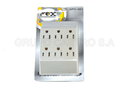 Foto de Tomacorriente X6 FOX  adaptador  ref. SPC-361 Blister