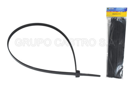 Foto de Set 100  Zuncho negro Plast. 8"x2mm FE-0938 (PBCT2.5X200mm) BECKER