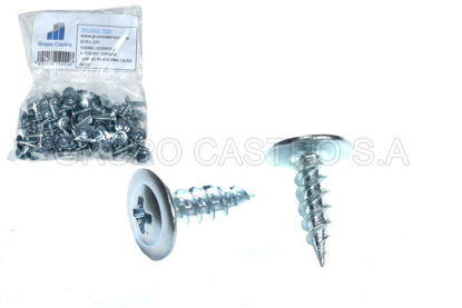 Foto de TORNILLO(100PCS ) PLATEADO  GYPSUM FURRING PUNTA FINA CALAD 8X1/2" GET38-12