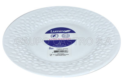 Foto de PLATO PLANO BLANCO VIDRIO TEMPERADO 750-L1129 NORDIC LUMINARC 22CMS