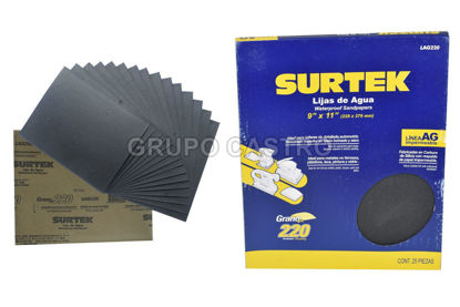 Foto de Lija metal agua 25 pcs grano # 220 LAG220 surtek 9"x11"