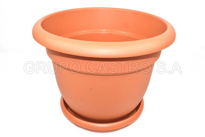 Foto de Maceta c/platera #3 Fiore terracota Megaplast #1146 33diam,26alt cms 14litros