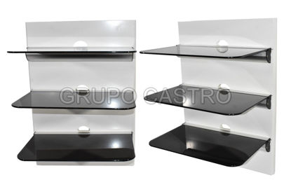 Foto de Mueble pared vidrio 3 niveles gf-p1124-728 8kgs/17.6 lbs force (70 ALT x 50 ANCH) 