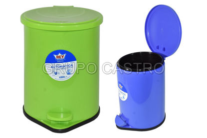Foto de Papelera Automática redonda pedal Rey #25 11.1 ltrs PPX035000