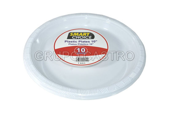 Foto de PLATO DESECHABLE 10 PCS 10" SC2-042 BLANCO SMART