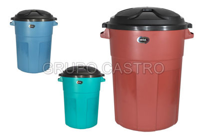 Foto de Bote 70 ltrs AA11134R  Megaplast 64alt,45.5diam cms c/Tapa Presion