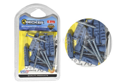 Foto de TORNILLO+ESPANDER SET 8PCS 4.2X38MM FE-1304 BECKER