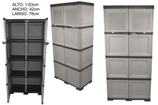 Foto de Organizador Alacena Vintage 4 Tier Blanco Marfil / Cafe Off Ivory 78x42x164cms