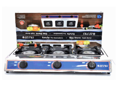 Foto de Estufa gas 3 Quemadores LT-SS03-2  lotus chispa 71.5X38X9cms
