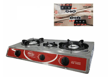Foto de *CAMANANCE* ESTUFA GAS 3 QUEM  CHISPA CT-3076S  PLATEADA CENTURY