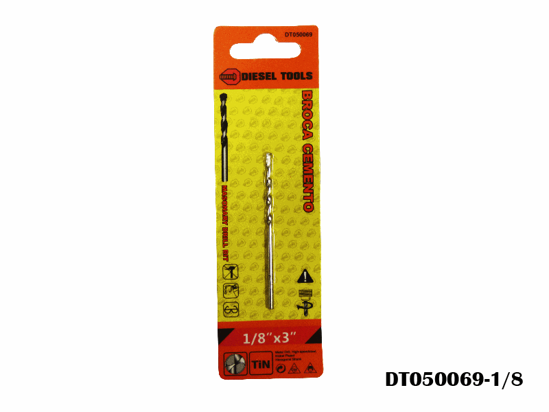 Foto de Broca Concreto Acero 1/8 X 3" DT050069-1/8 diesel tools