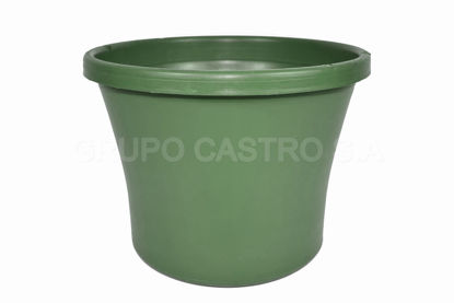 Foto de MACETA #10 VERDE (1000..) SALVAPLASTIC 19alt x 25 anCMS 8300017400